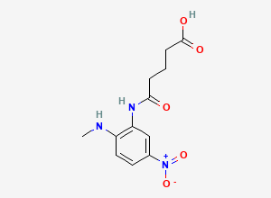 Two-dimensional chemical structure of 4-(1-methyl-5-morpholino-1H-benzo[d]imidazol-2-yl)butanoic acid, CAS 91644-13-2
