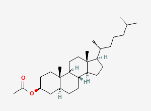 Two-dimensional chemical structure of 5alpha-Cholestan-3beta-ol, acetate