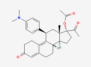Two-dimensional chemical structure of Ulipristal Acetate, CAS 126784-99-4