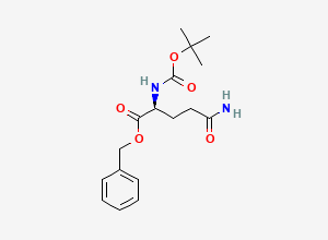 Two-dimensional chemical structure of Benzyl (tert-butoxycarbonyl)-L-glutaminate