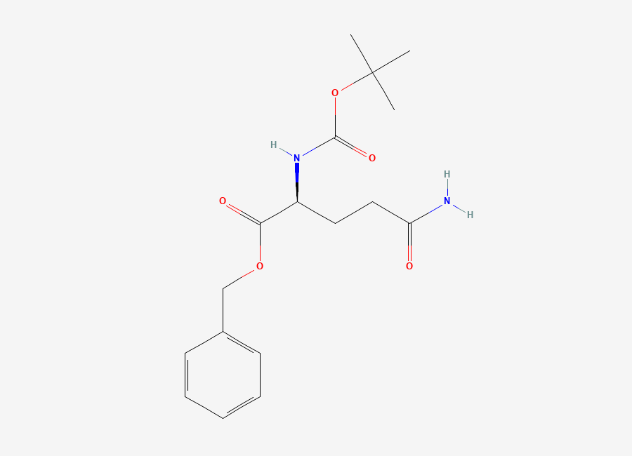 Two-dimensional chemical structure of Benzyl (tert-butoxycarbonyl)-L-glutaminate