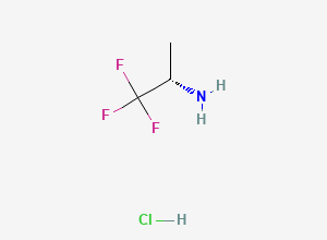 Two-dimensional chemical structure of 2-Propanamine, 1,1,1-trifluoro-, hydrochloride (1:1), (2S)-
