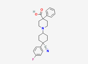 Two-dimensional chemical structure of Levocabastine EP Impurity D/ Levocabastine Related Compound A (Free Base), CAS 80139-90-8