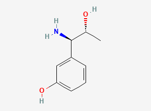Two-dimensional chemical structure of (1R,2R)-1-Amino-1-(3-hydroxyphenyl)propan-2-OL