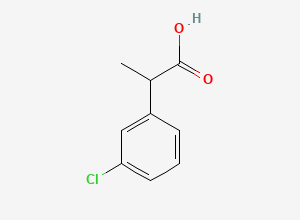 Two-dimensional chemical structure of 2-(3-Chlorophenyl)propanoic acid