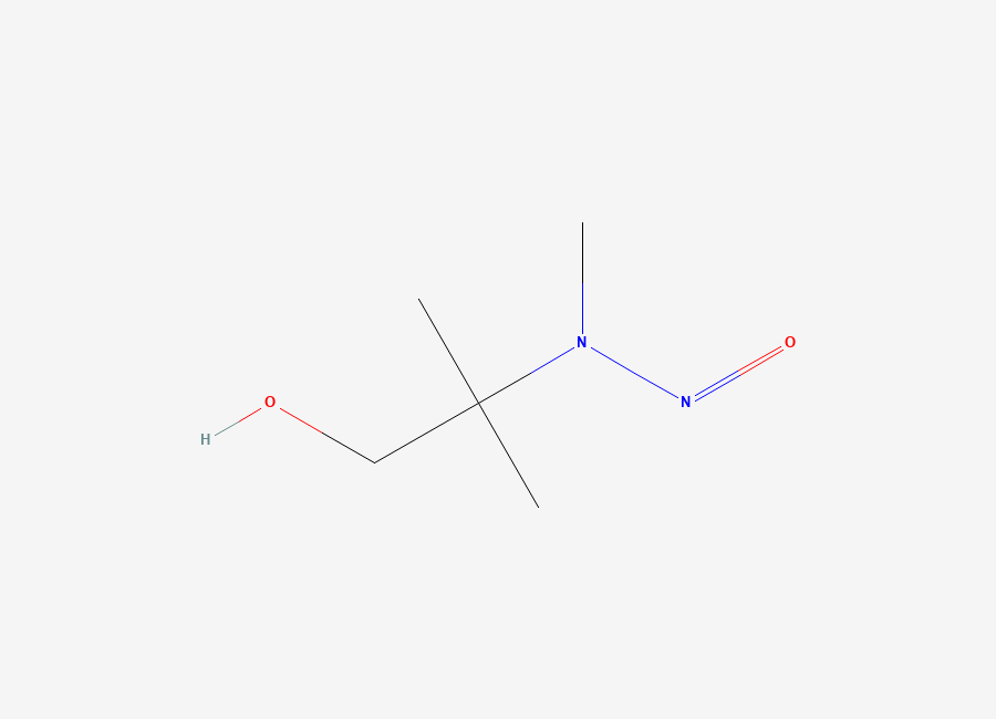 Two-dimensional chemical structure of 1-Propanol, 2-methyl-2-(methylnitrosoamino)-
