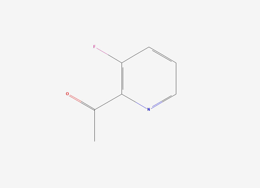Two-dimensional chemical structure of 2-Acetyl-3-fluoropyridine
