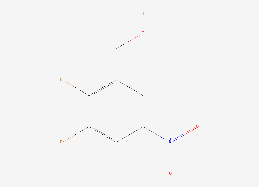 Two-dimensional chemical structure of (2,3-Dibromo-5-nitrophenyl)methanol