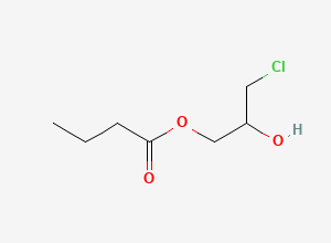 Two-dimensional chemical structure of 3-Chloro-2-hydroxypropyl butanoate