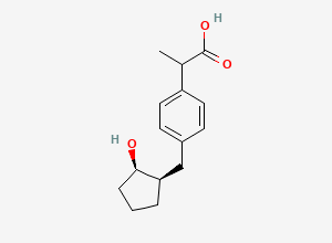 Two-dimensional chemical structure of cis-Hydroxy Loxoprofen, CAS 371753-20-7