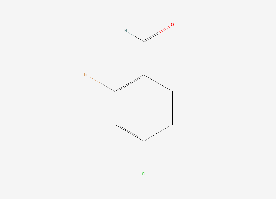 Two-dimensional chemical structure of 2-Bromo-4-chlorobenzaldehyde