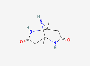 Two-dimensional chemical structure of 1,5-Dimethyl-2,6,9-triazabicyclo[3.3.1]nonane-3,7-dione
