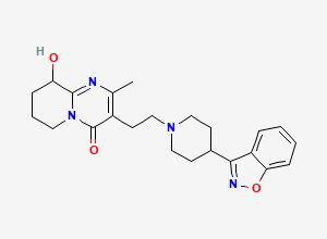 Two-dimensional chemical structure of Defluoro Paliperidone, CAS 1380413-60-4
