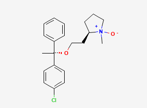 Two-dimensional chemical structure of Clemastine EP Impurity A/ Clemastine N-Oxide, CAS 108825-05-4