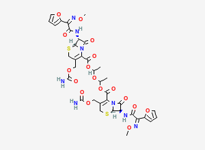 Two-dimensional chemical structure of Cefuroxime Axetil Dimer, CAS 1202925-10-7