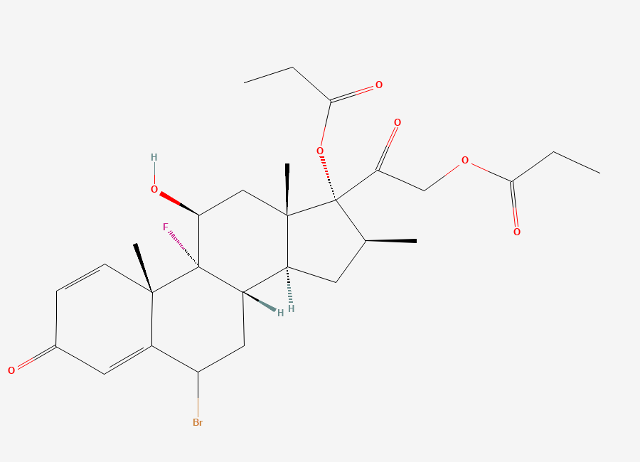 Two-dimensional chemical structure of 6-Bromobetamethasone dipropionate
