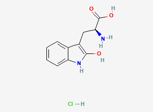 Two-dimensional chemical structure of 2-Hydroxy L-Tryptophan Hydrochloride