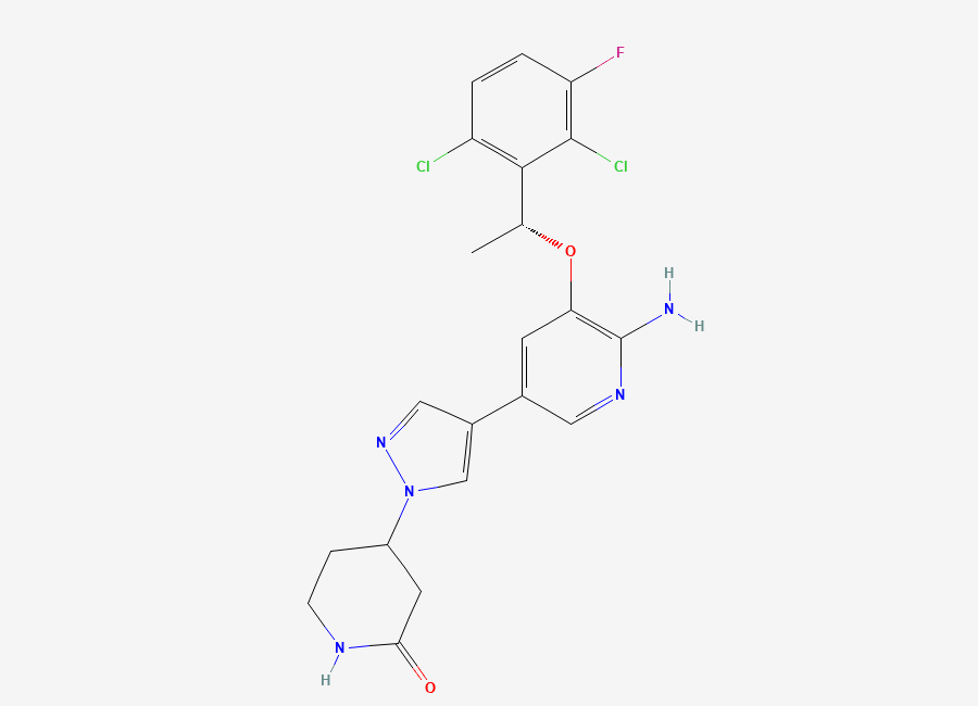 Two-dimensional chemical structure of 2-Keto Crizotinib, CAS 1415558-82-5