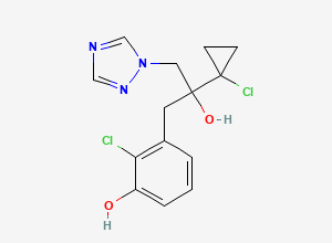Two-dimensional chemical structure of Prothioconazole-3-Hydroxy-Desthio Impurity, CAS 856045-93-7
