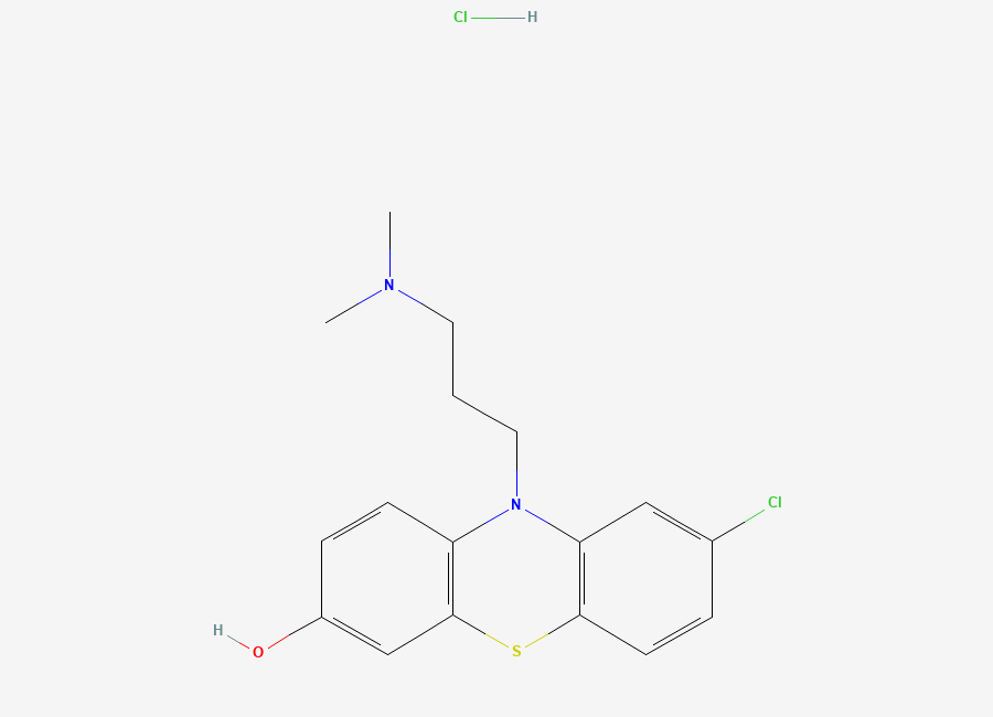 Two-dimensional chemical structure of 7-Hydroxy Chlorpromazine Hydrochloride