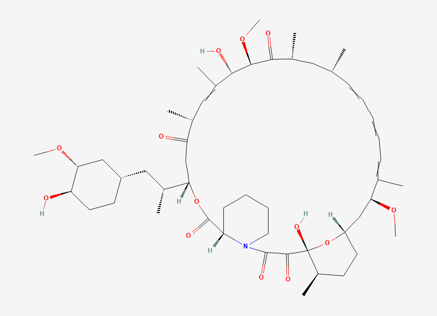 Two-dimensional chemical structure of 28-epi-Rapamycin / (18S)-Sirolimus, CAS 253431-35-5
