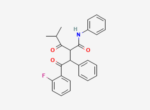 Two-dimensional chemical structure of Atorvastatin Diketo Amide 2-Fluoro Analog, CAS 1797905-42-0