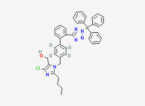 Two-dimensional chemical structure of N-Trityl Losartan-D4, CAS 1309283-24-6