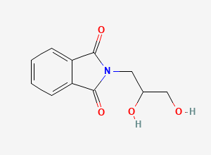 Two-dimensional chemical structure of 2-(2,3-Dihydroxypropyl)-1H-isoindole-1,3(2H)-dione, CAS 62457-35-6
