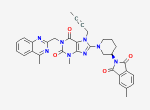 Two-dimensional chemical structure of Linagliptin Related Compound B (Inhouse), CAS 1573118-33-8