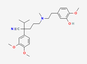 Two-dimensional chemical structure of O-Desmethylverapamil (D-702)