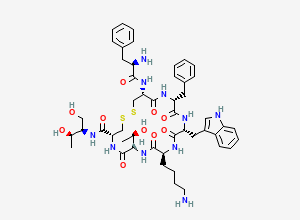 Two-dimensional chemical structure of D-Phe(3)-Octreotide