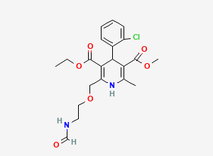 Two-dimensional chemical structure of N-Formyl Amlodipine, CAS 93848-81-8