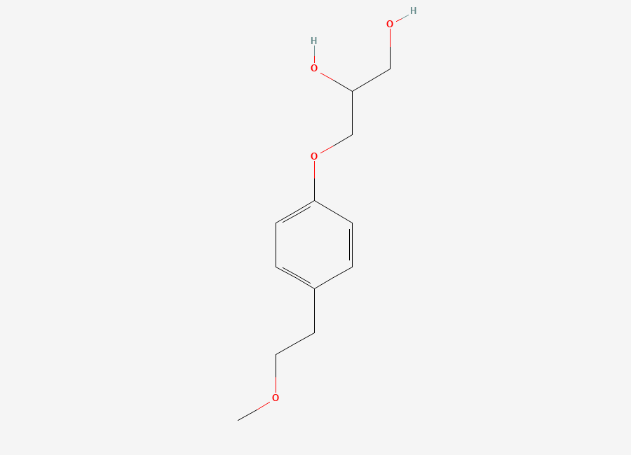 Two-dimensional chemical structure of 3-(4-(2-Methoxyethyl)phenoxy)propane-1,2-diol