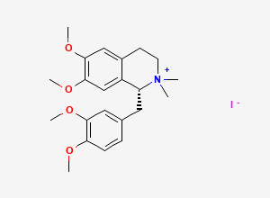 Two-dimensional chemical structure of (R)-N-Methyl-Laudanosine Iodide
