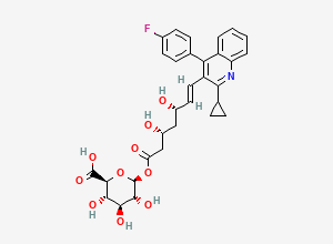 Two-dimensional chemical structure of Pitavastatin glucoronide
