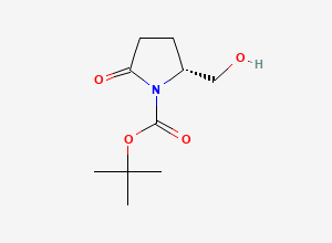 Two-dimensional chemical structure of Boc-D-Pyroglutaminol