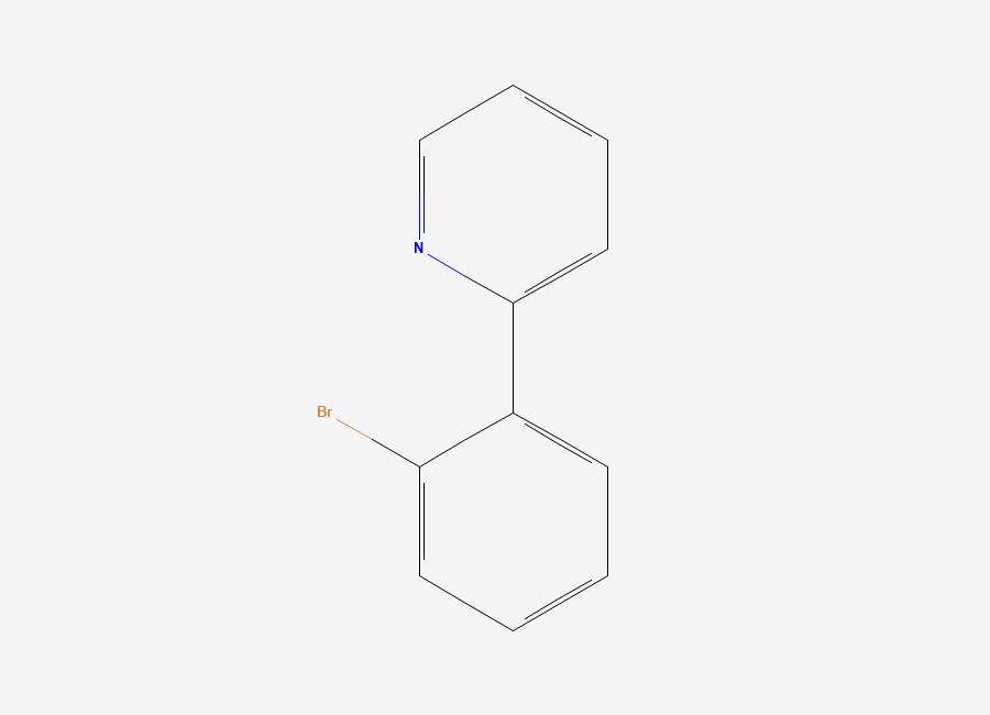 Two-dimensional chemical structure of 2-(2-Bromophenyl)pyridine