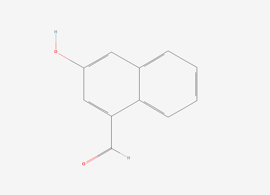 Two-dimensional chemical structure of 3-Hydroxynaphthalene-1-carbaldehyde