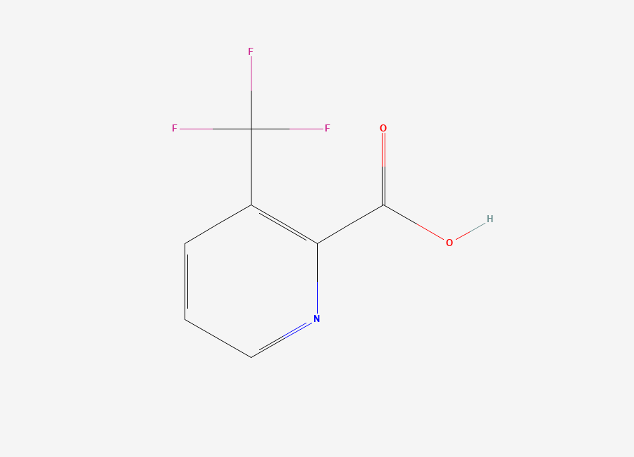 Two-dimensional chemical structure of 3-(Trifluoromethyl)pyridine-2-carboxylic acid