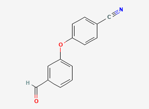 Two-dimensional chemical structure of 4-(3-Formylphenoxy)-benzonitrile, CAS 90178-72-6