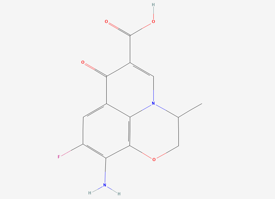 Two-dimensional chemical structure of Des N-Methylpiperazine Levofloxacin