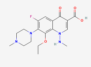 Two-dimensional chemical structure of Marbofloxacin EP impurity E, CAS 2249835-04-7