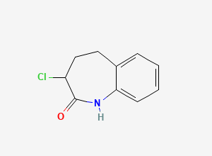 Two-dimensional chemical structure of 3-Chloro-1,3,4,5-tetrahydro-2H-1-benzazepin-2-one