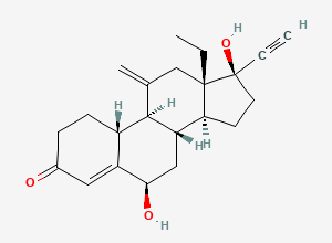 Two-dimensional chemical structure of Etonogestrel Related Compound B, CAS 215252-94-1