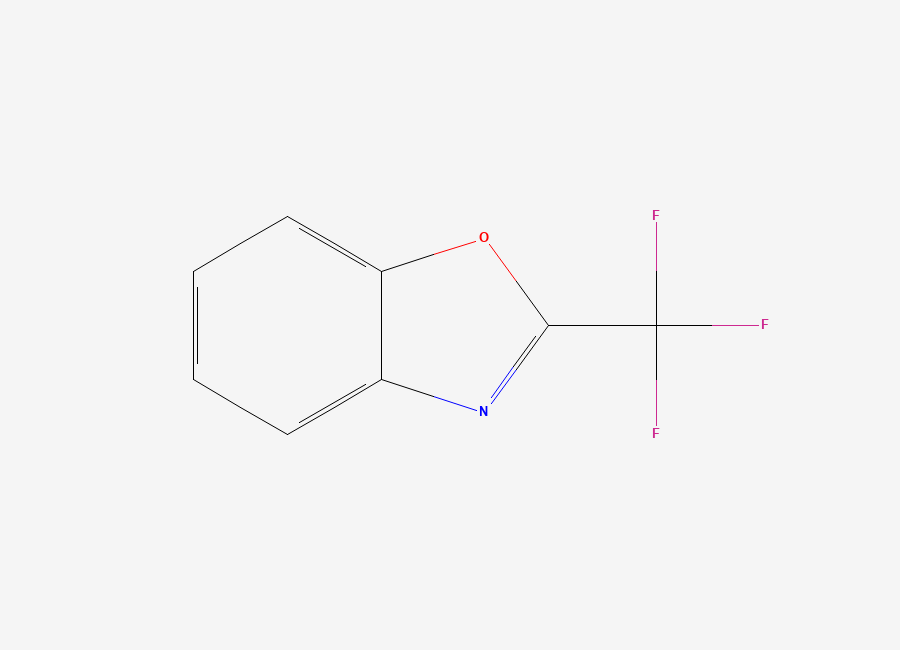 Two-dimensional chemical structure of 2-(Trifluoromethyl)-1,3-benzoxazole