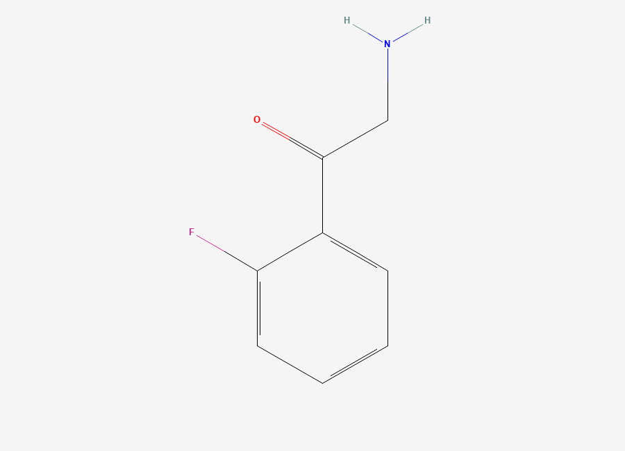Two-dimensional chemical structure of 2-Amino-1-(2-fluorophenyl)ethanone