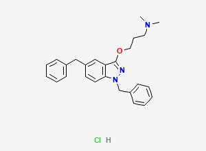 Two-dimensional chemical structure of 5-Benzyl Benzydamine Hydrochloride, CAS 2196183-71-6