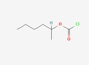 Two-dimensional chemical structure of Chlorocarbonic acid-(1-methyl-pentyl ester)