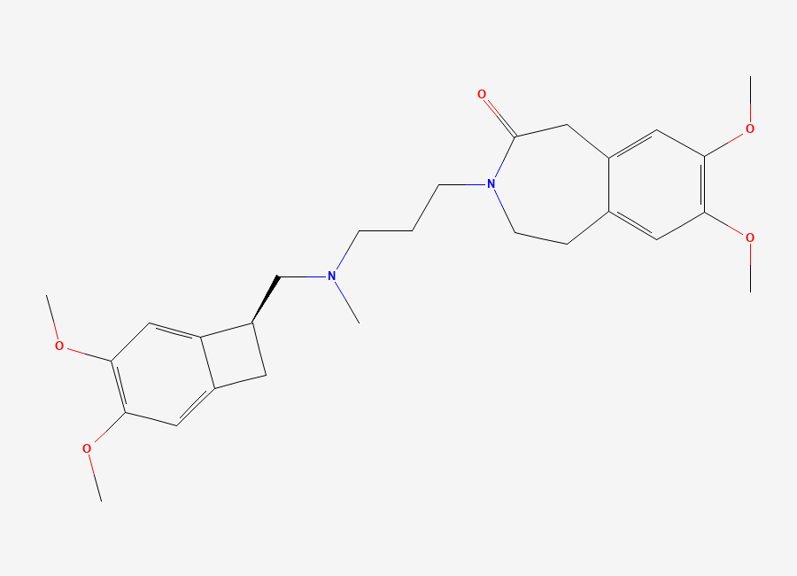 Two-dimensional chemical structure of Ivabradine, CAS 155974-00-8