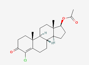 Two-dimensional chemical structure of Clostebol Acetate, CAS 855-19-6